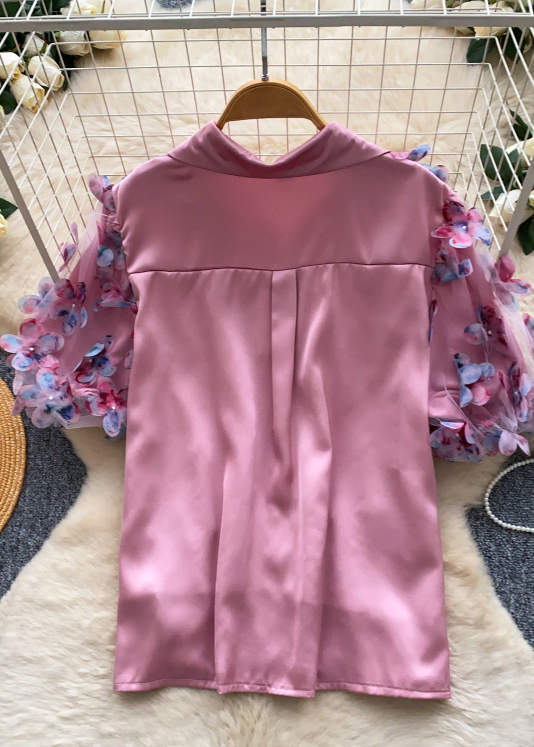 Top Femme Imprimé Paillettes Tulle Estival 1