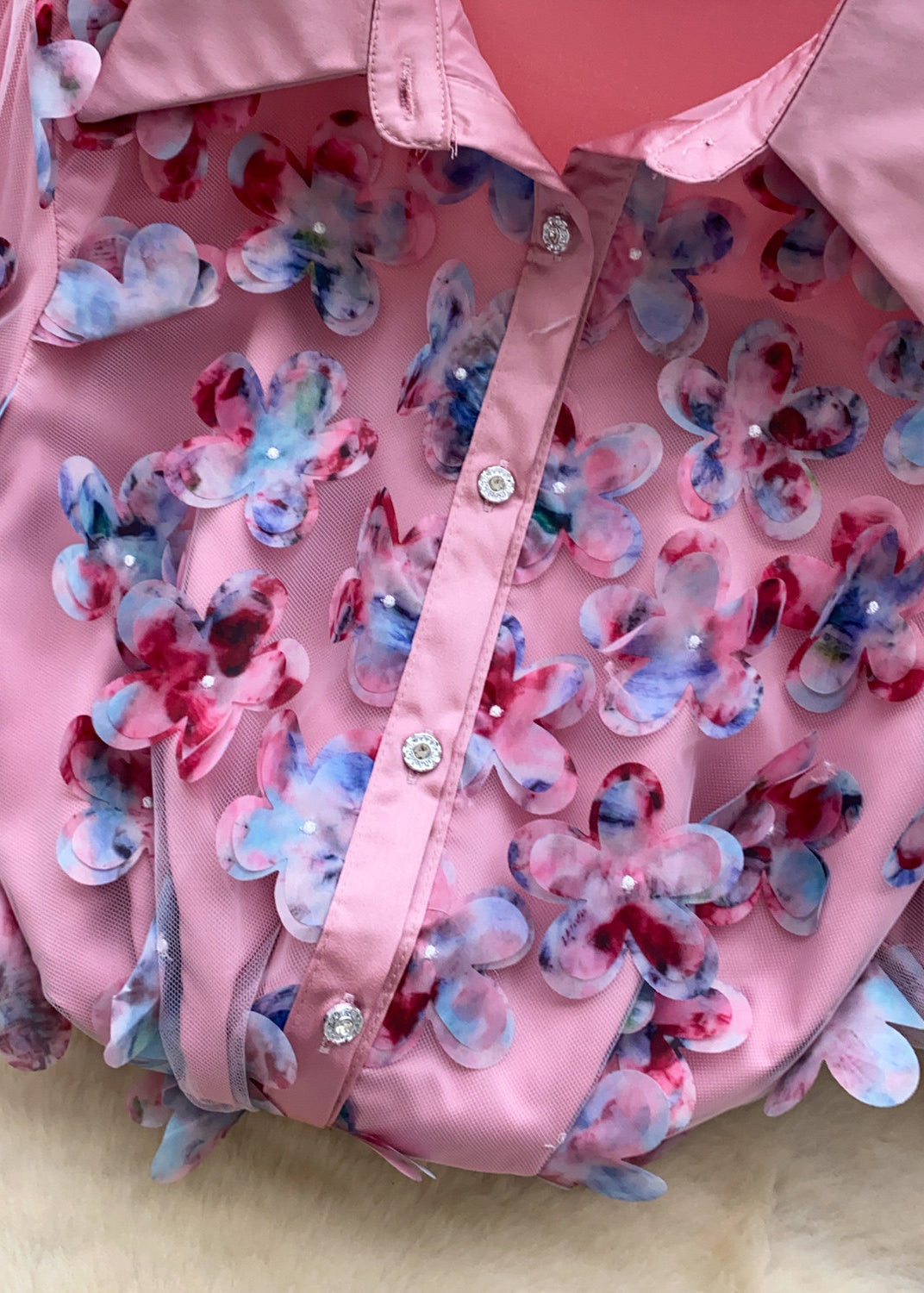 Top Femme Imprimé Paillettes Tulle Estival 2