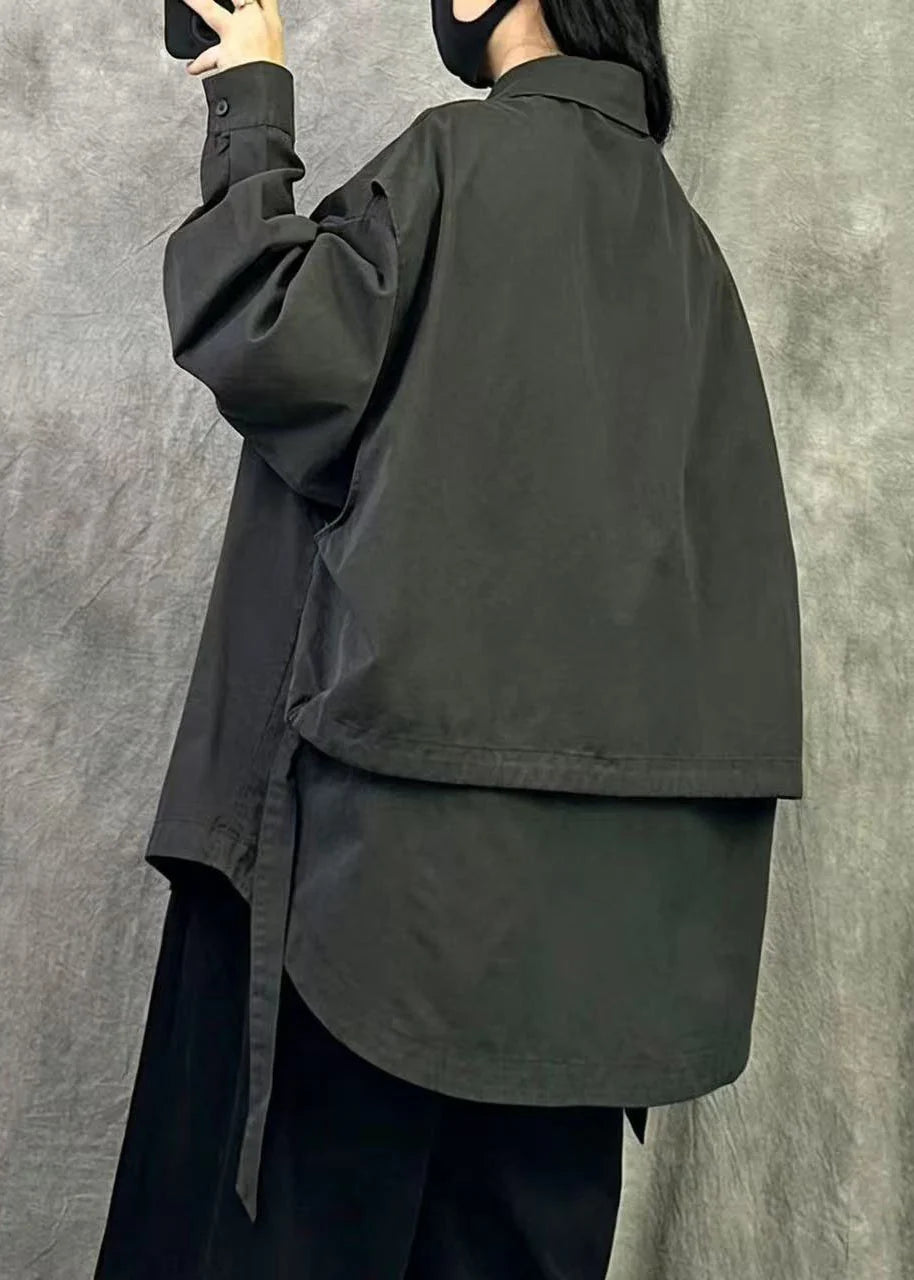 Top Femme Oversize Décontracté Patchwork Automnal 3