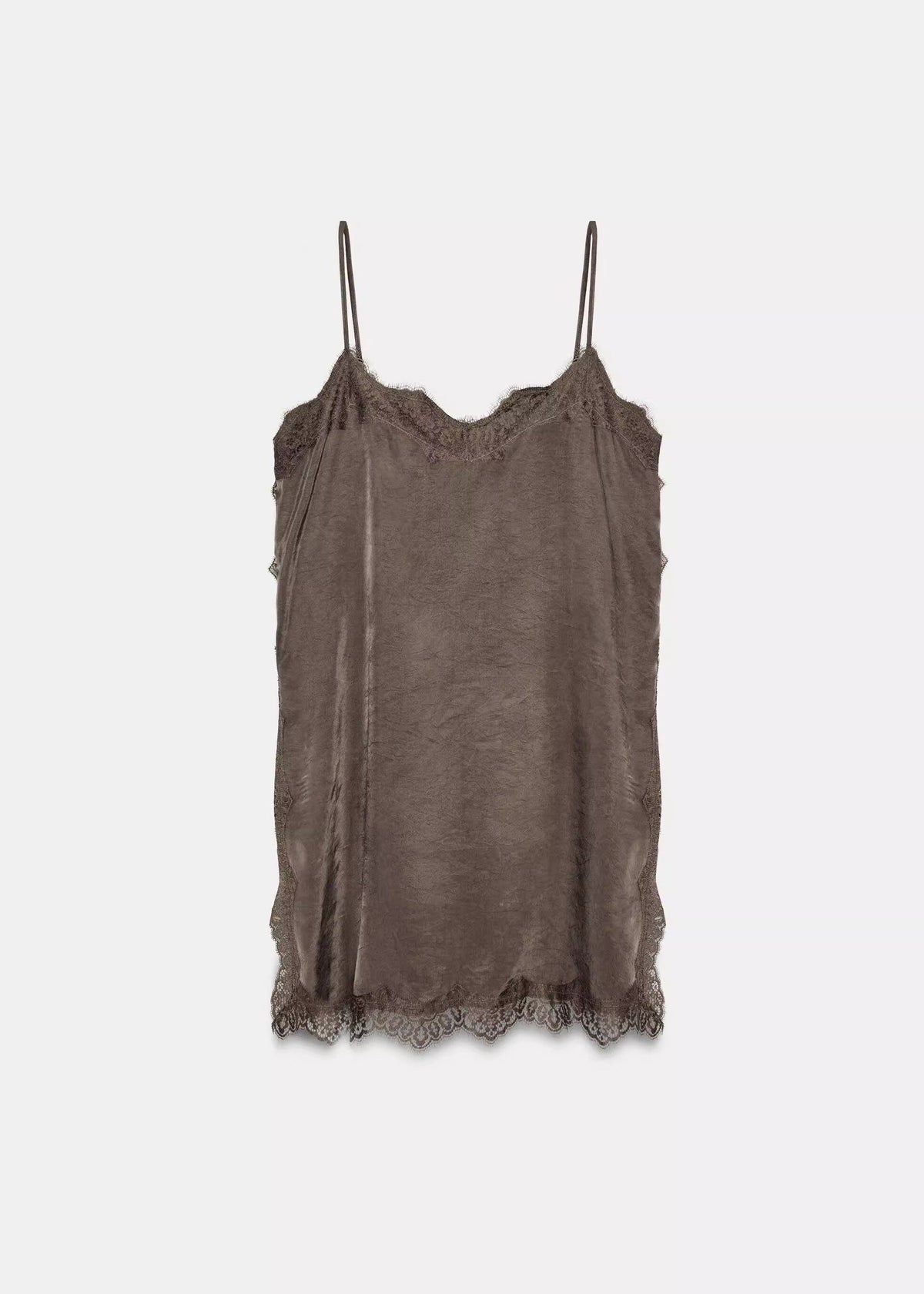 Top Femme à Bretelles Spaghetti Patchwork Dentelle 4