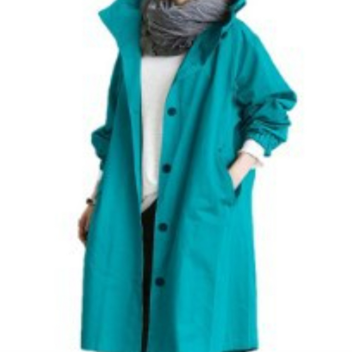 Trench-coat Long Femme avec Capuche 2
