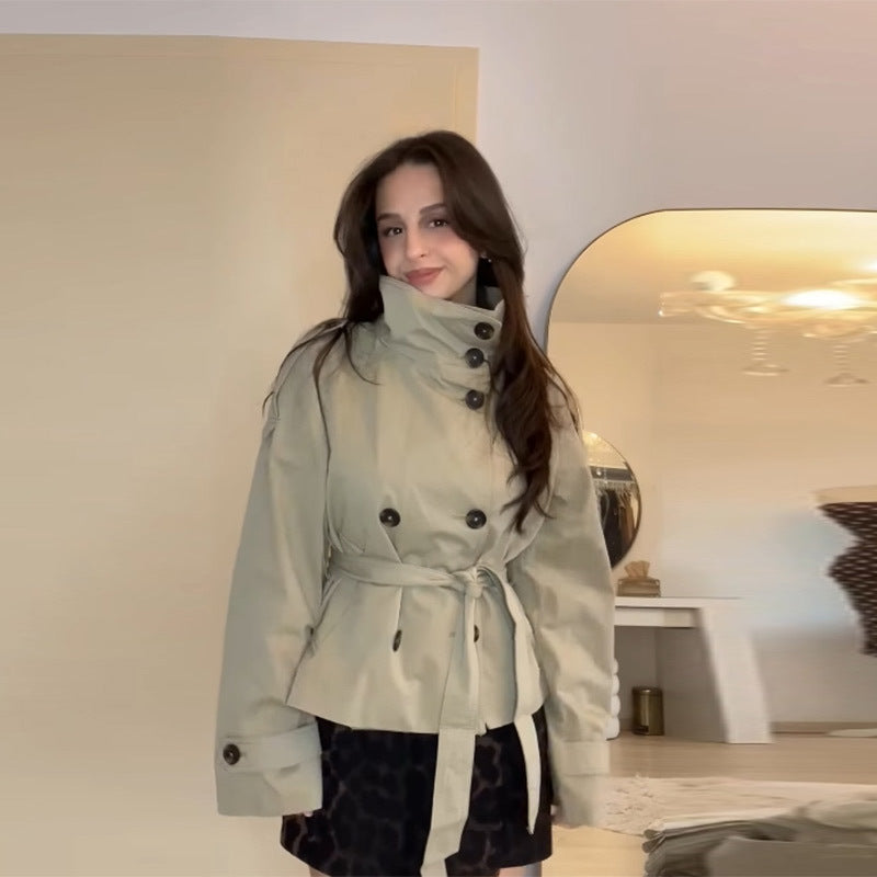 Trench Femme Cintré avec Poches Pratiques 1