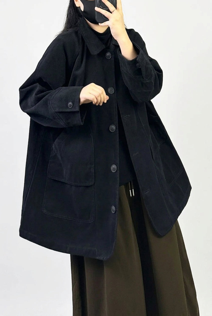 Trench Femme Oversize Patchwork Noir Style Boutique Automnal 0