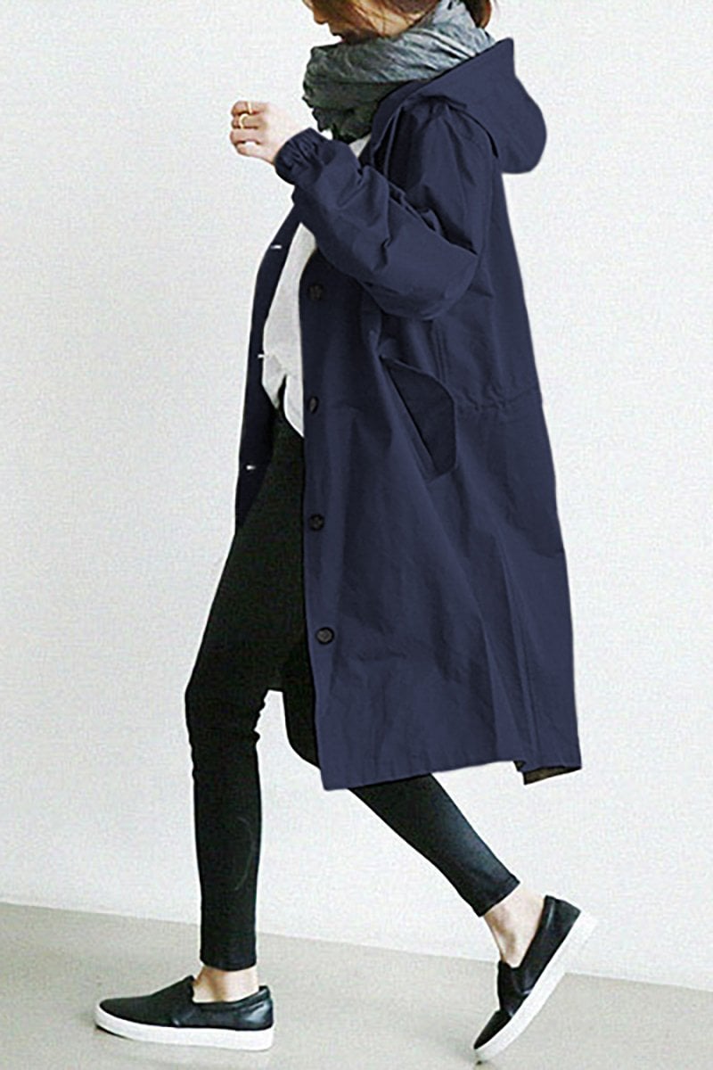 Trenchcoat pour Femmes avec Capuche Imperméable 3