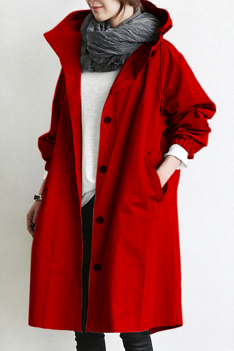 Trenchcoat pour Femmes avec Capuche Imperméable 5