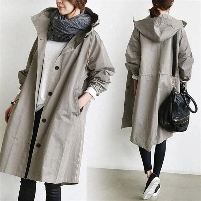 Trenchcoat pour Femmes avec Capuche Imperméable 8