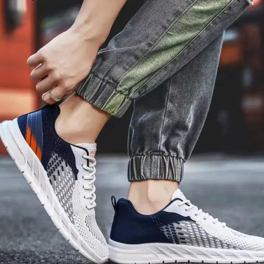 Chaussures de sport respirantes en tricot pour hommes