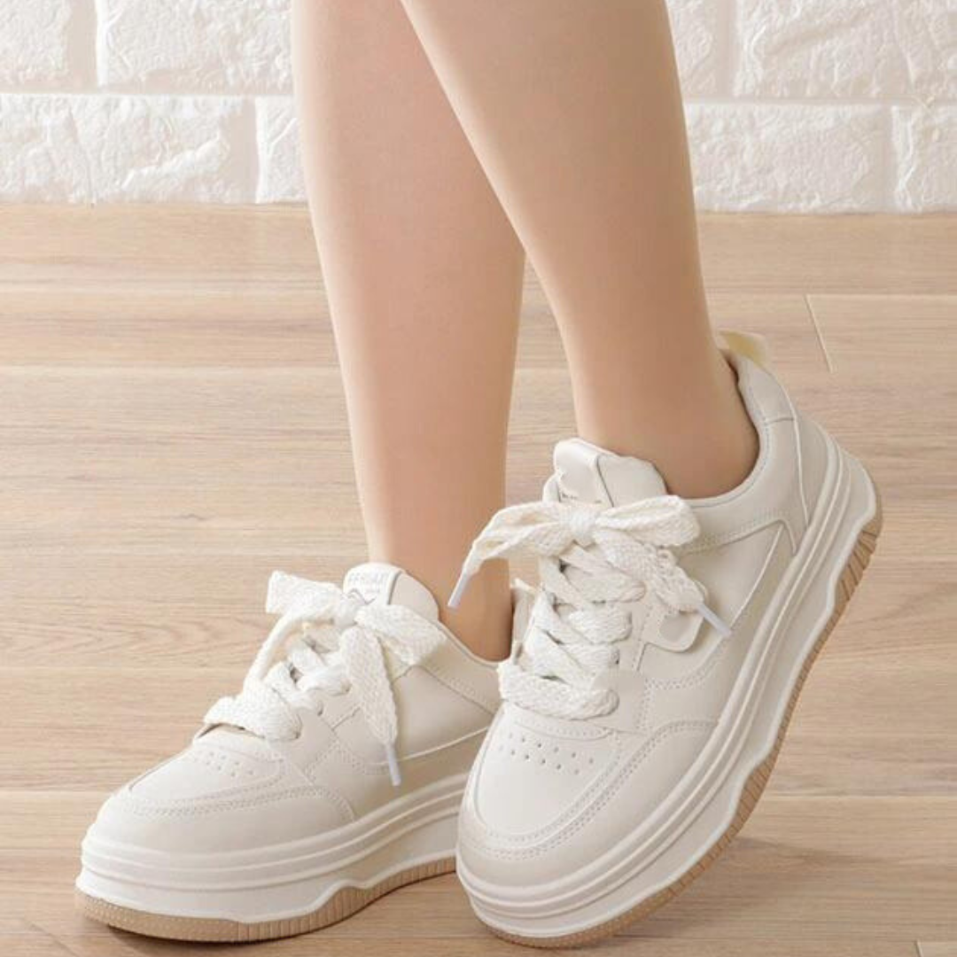 Baskets épaisses blanches pour femmes