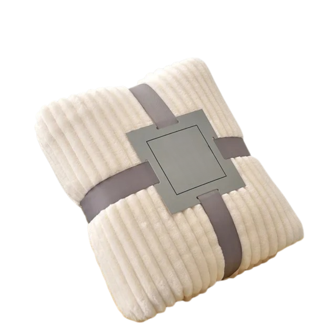 Couverture en flanelle rayée