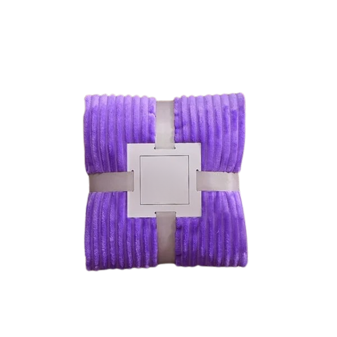 Couverture en flanelle rayée