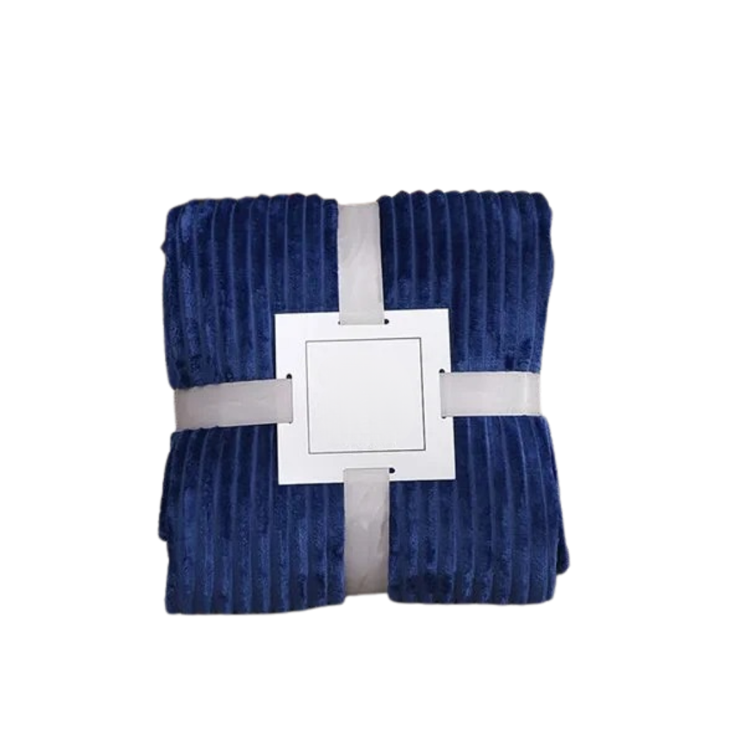 Couverture en flanelle rayée