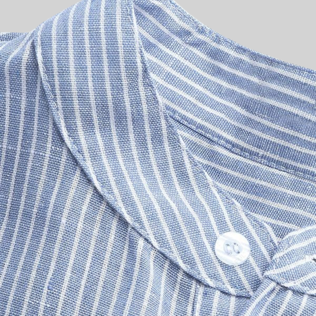 Chemise Homme à Rayures Modernes en Coton et Polyester 2