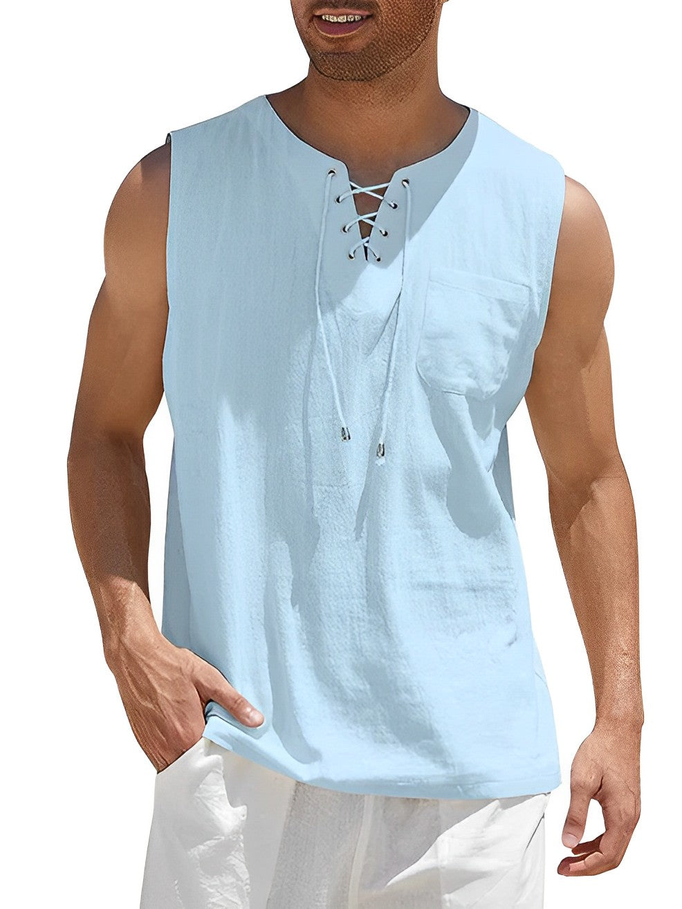 Haut pour hommes en coton respirant 4