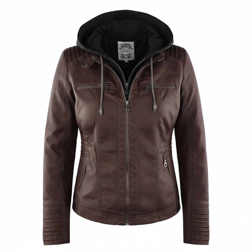 Veste Biker Femme avec Capuche Amovible 4