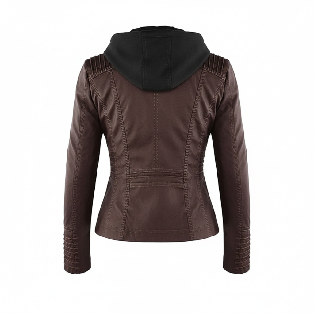 Veste Biker Femme avec Capuche Amovible 7