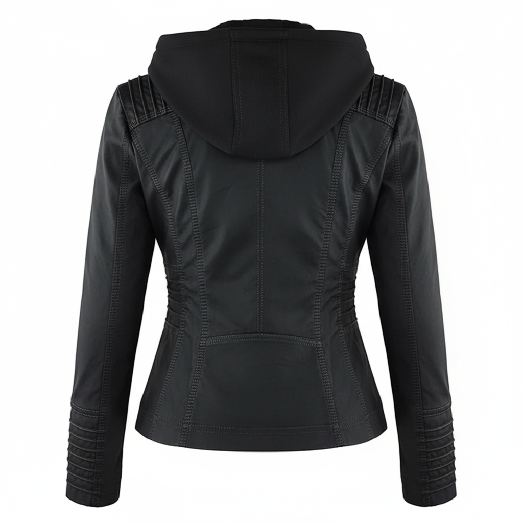 Veste Biker Femme avec Capuche Amovible 8