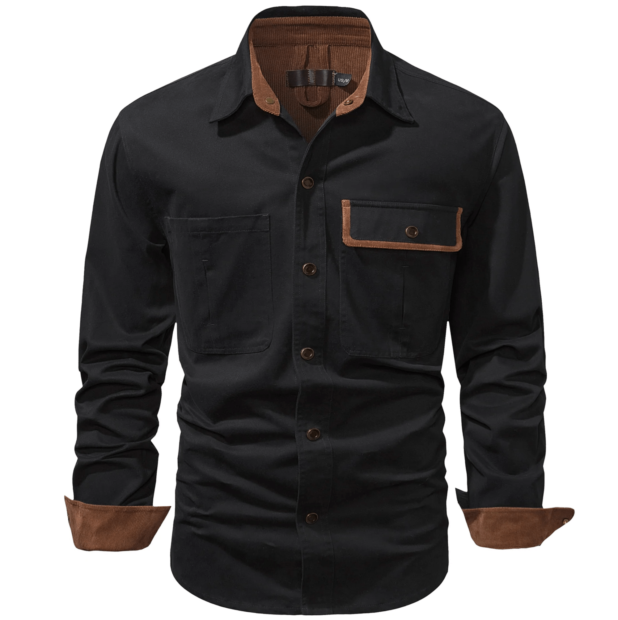 Veste Chemise Homme à Deux Tons en Coton 1
