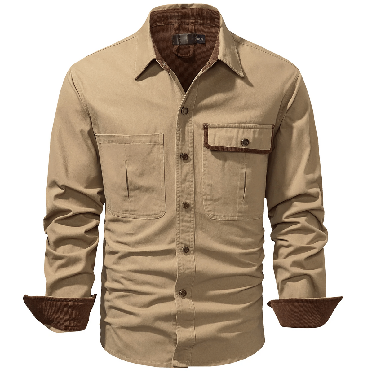 Veste Chemise Homme à Deux Tons en Coton 2