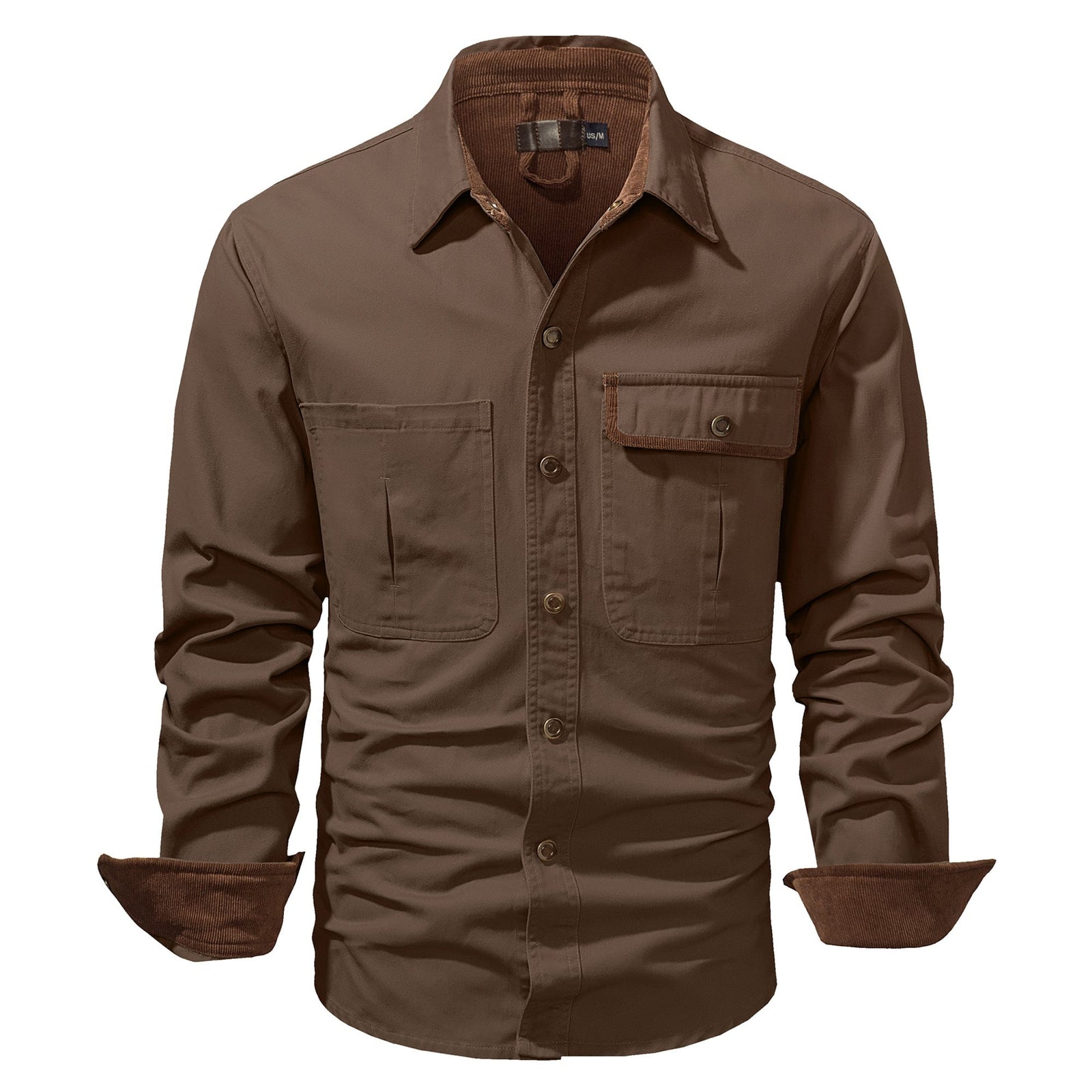 Veste Chemise Homme à Deux Tons en Coton 3