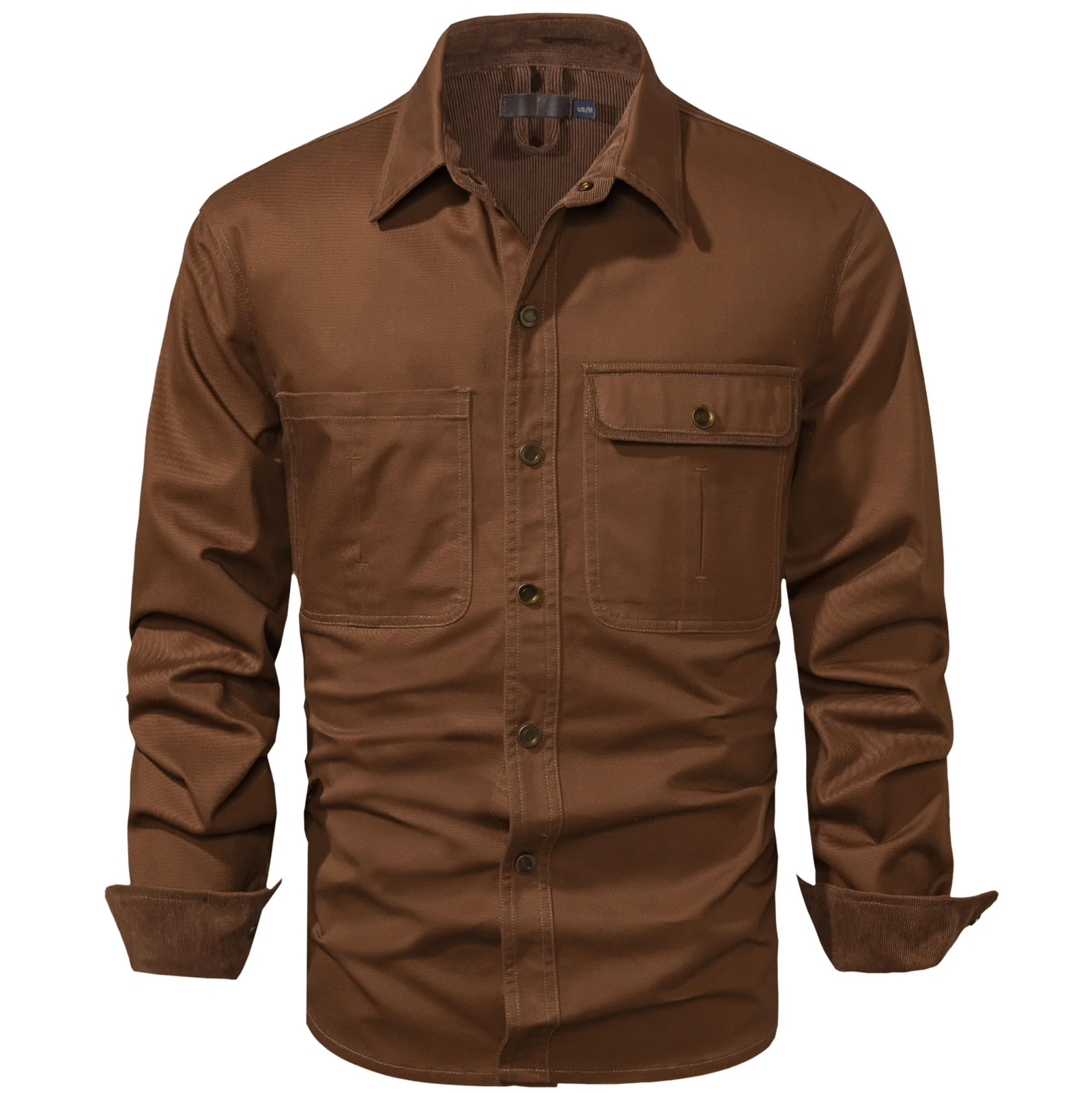 Veste Chemise Homme à Deux Tons en Coton 5
