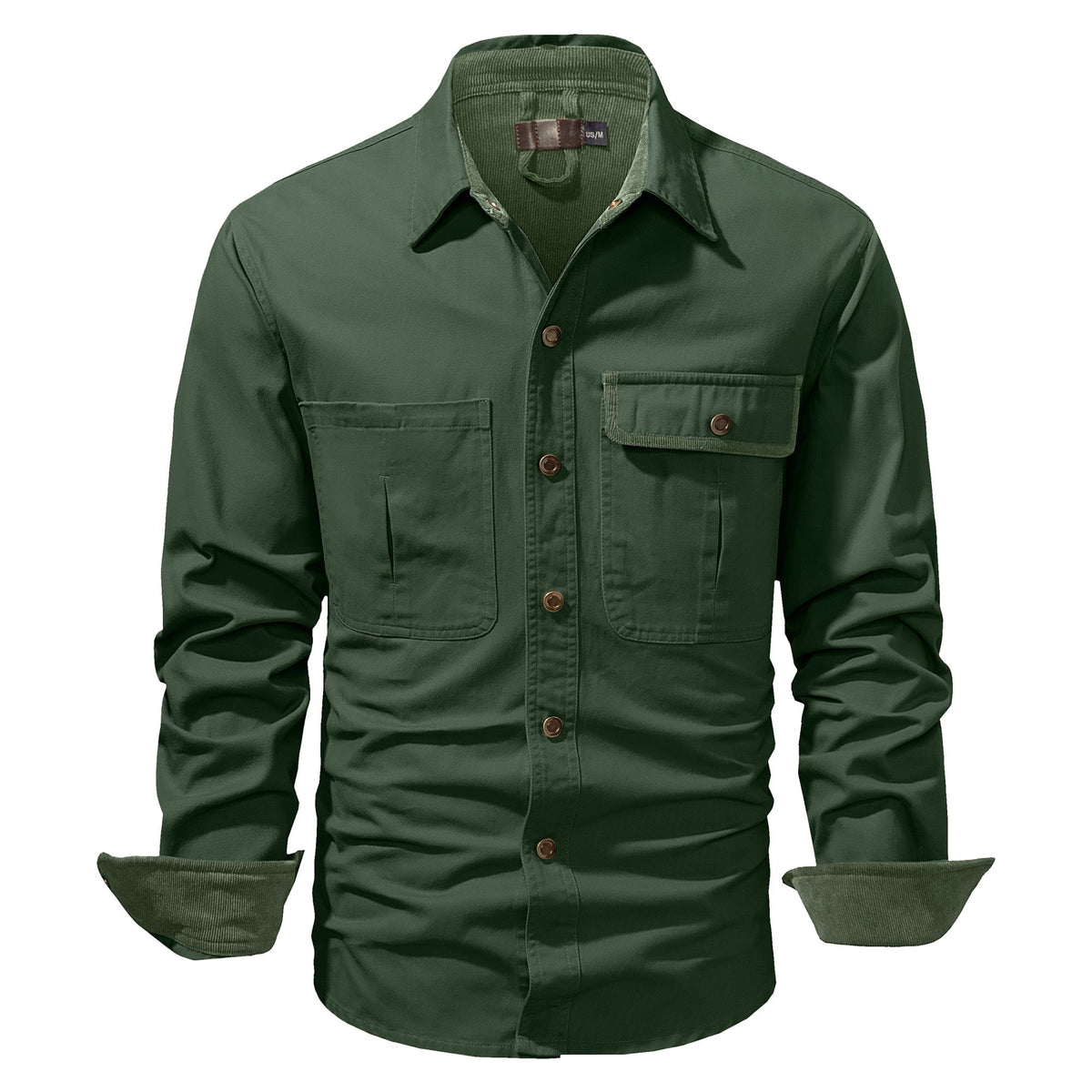 Veste Chemise Homme à Deux Tons en Coton 6