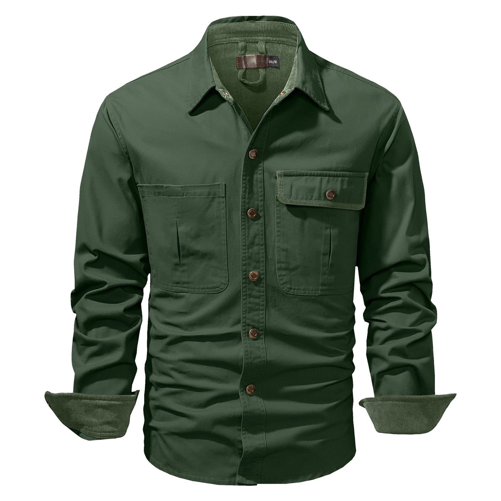 Veste Chemise Homme à Deux Tons en Coton 6