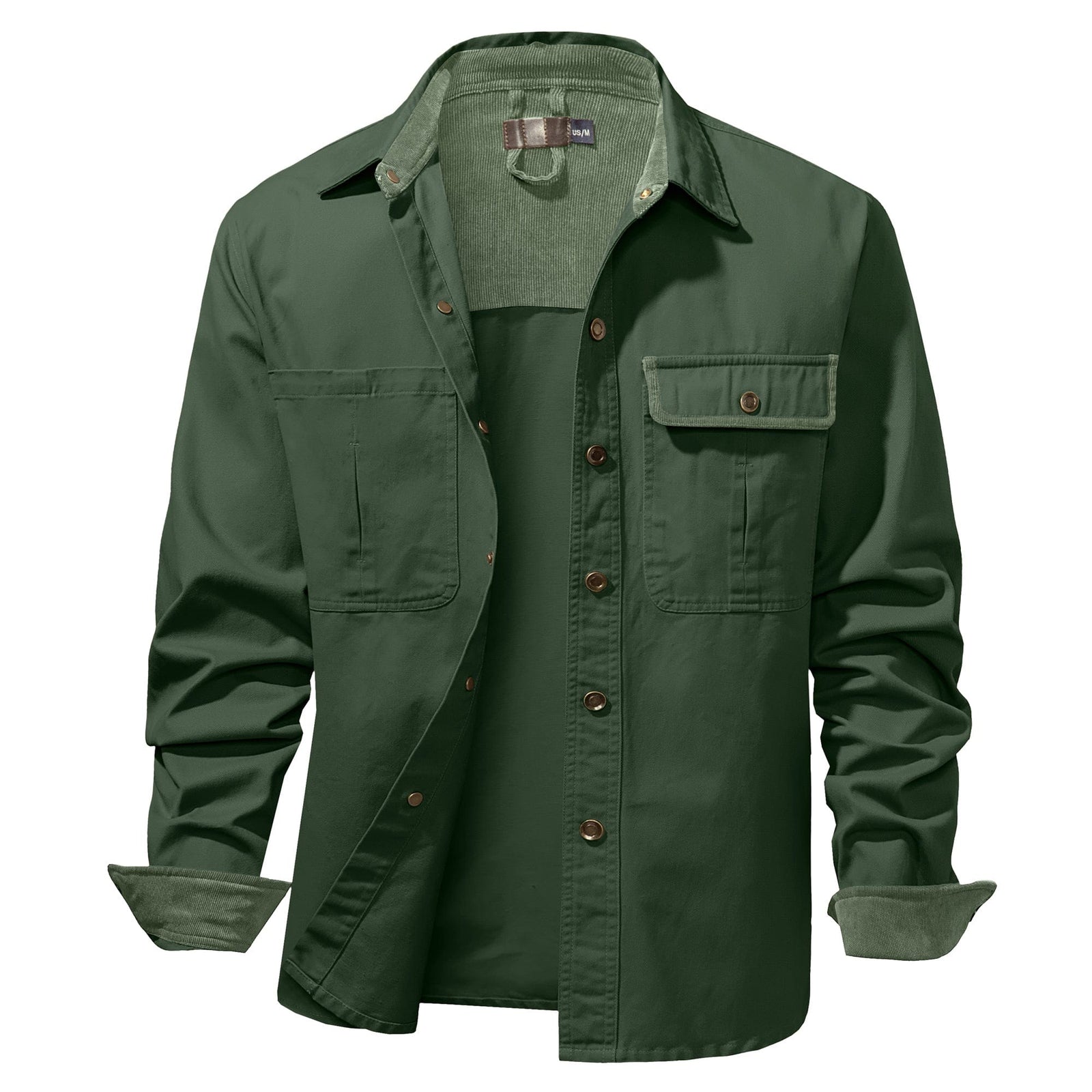 Veste Chemise Homme à Deux Tons en Coton 7
