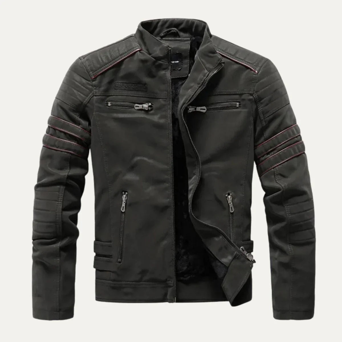 Veste Cuir Homme Style Motard Vintage 1