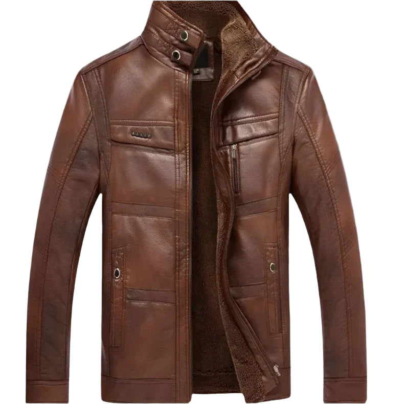Veste Cuir Homme Style Radcliffe Élégante et Polyvalente 0