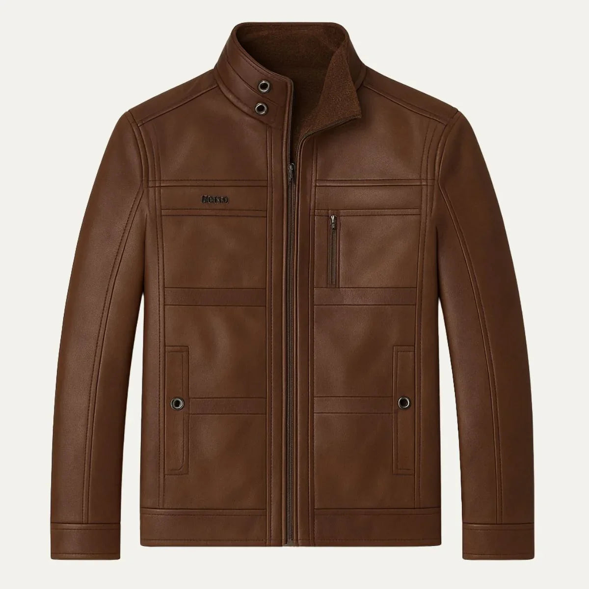 Veste Cuir Homme Style Radcliffe Élégante et Polyvalente 1