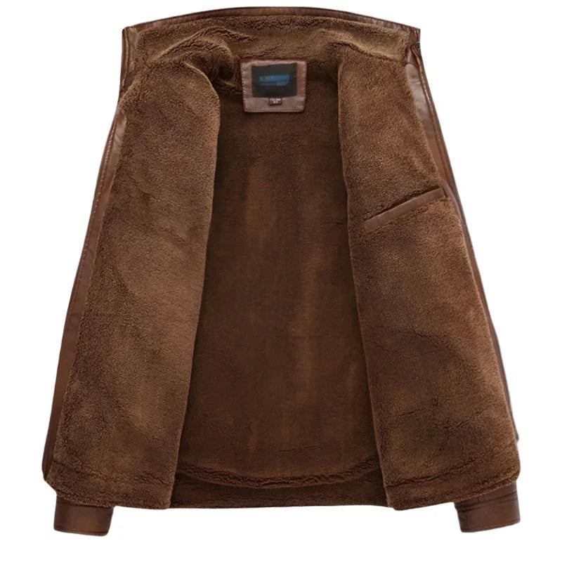 Veste Cuir Homme Style Radcliffe Élégante et Polyvalente 3