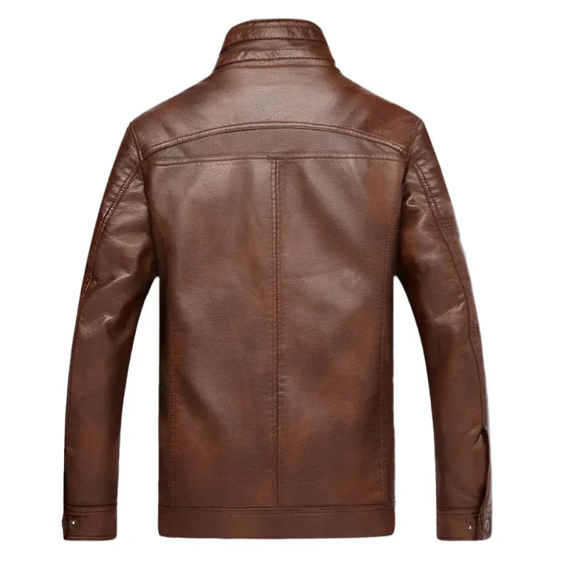 Veste Cuir Homme Style Radcliffe Élégante et Polyvalente 4