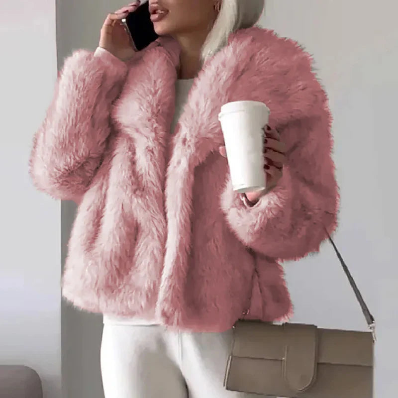 Veste Décontractée Femme en Fausse Fourrure 0