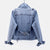 Veste En Jean Femme Asymétrique Tissu Tissé 2