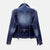 Veste En Jean Femme Asymétrique Tissu Tissé 4