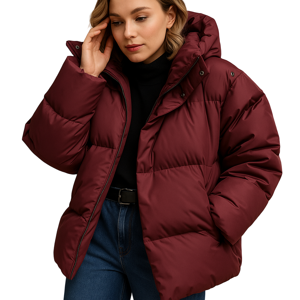 Veste Femme À Capuche Décontractée Rembourrée 0