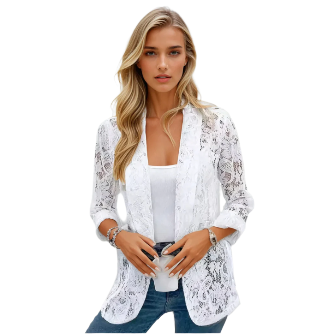 Veste Femme Élégante en Dentelle Légère 0