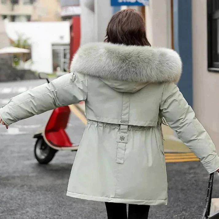 Veste Femme Hiver Chaude avec Capuche et Doublure en Laine 0