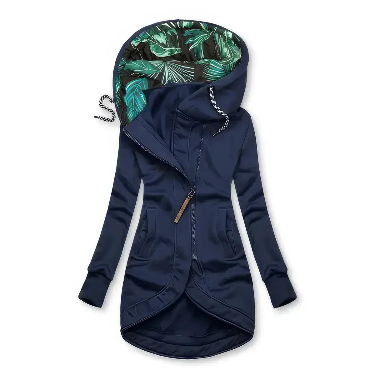 Veste Femme Imperméable à Capuche Détails Tropicaux Résistante 6