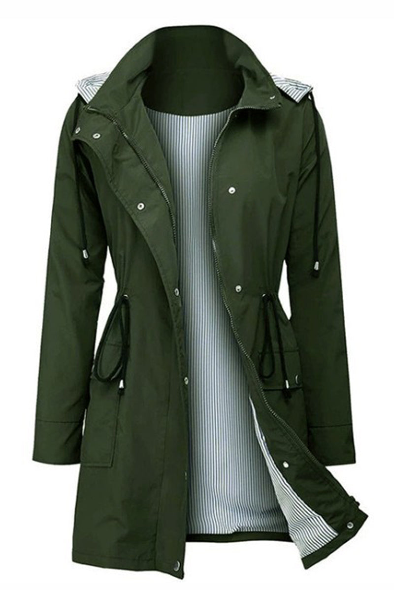 Veste Femme Légère avec Capuche et Taille Ajustable 11