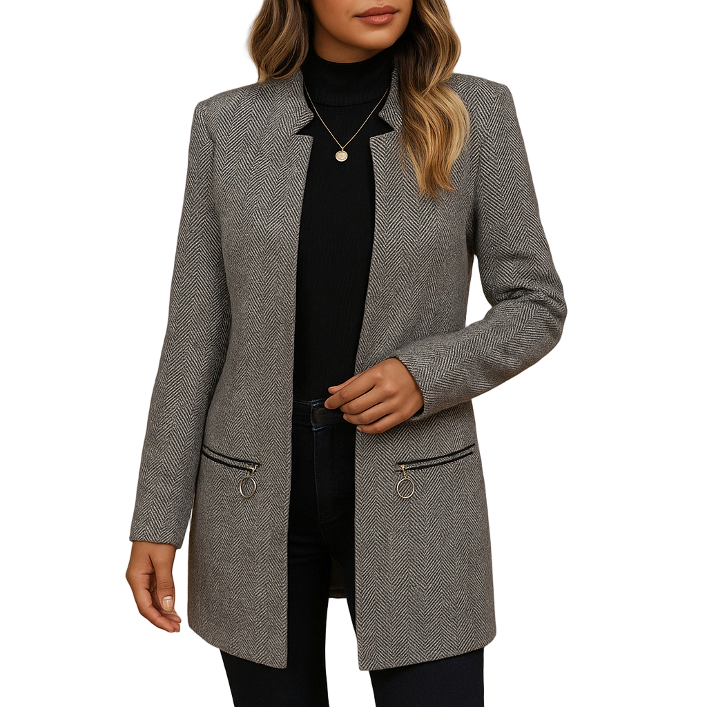 Veste Femme Moderne à Motifs Élégants avec Manches Longues 0