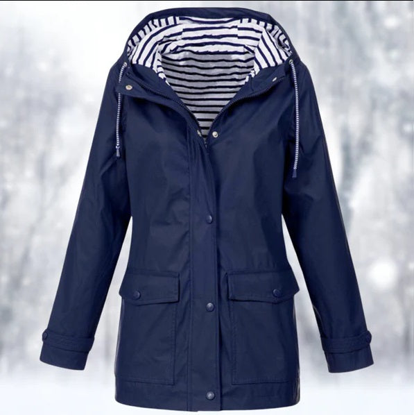 Veste Femme Protection Contre Les Intempéries Ajustée Tissu Résistant 3