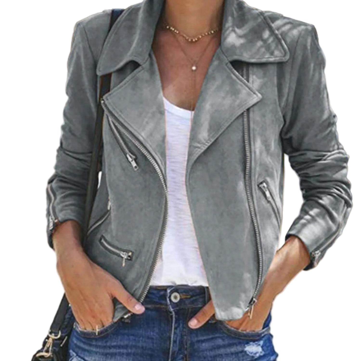 Veste Femme à Fermeture Éclair Chic et Confortable 0