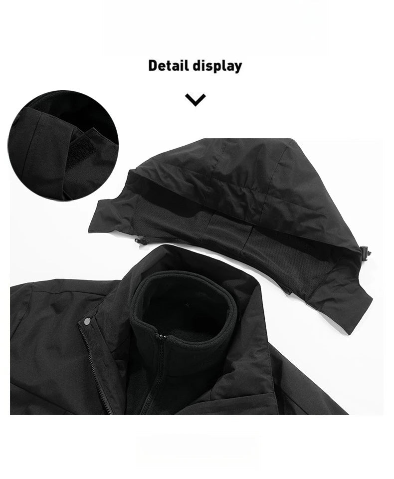 Veste Hiver Femme À Capuche 3 En 1 Moderne 4