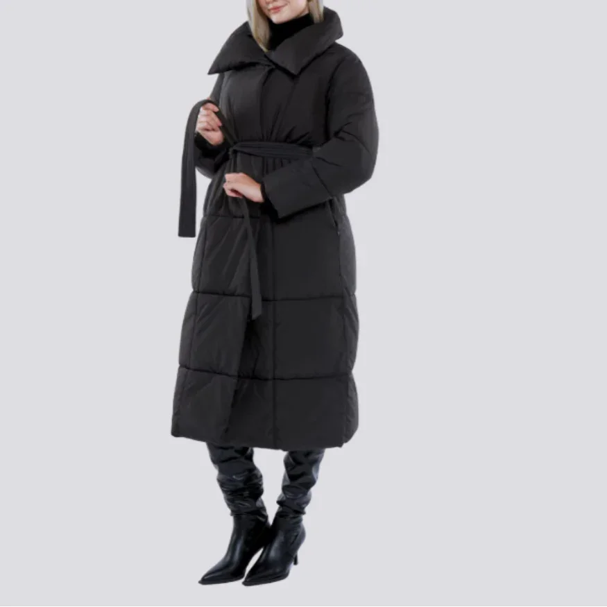 Veste Hiver Femme Longue Ceinturée Chic 0