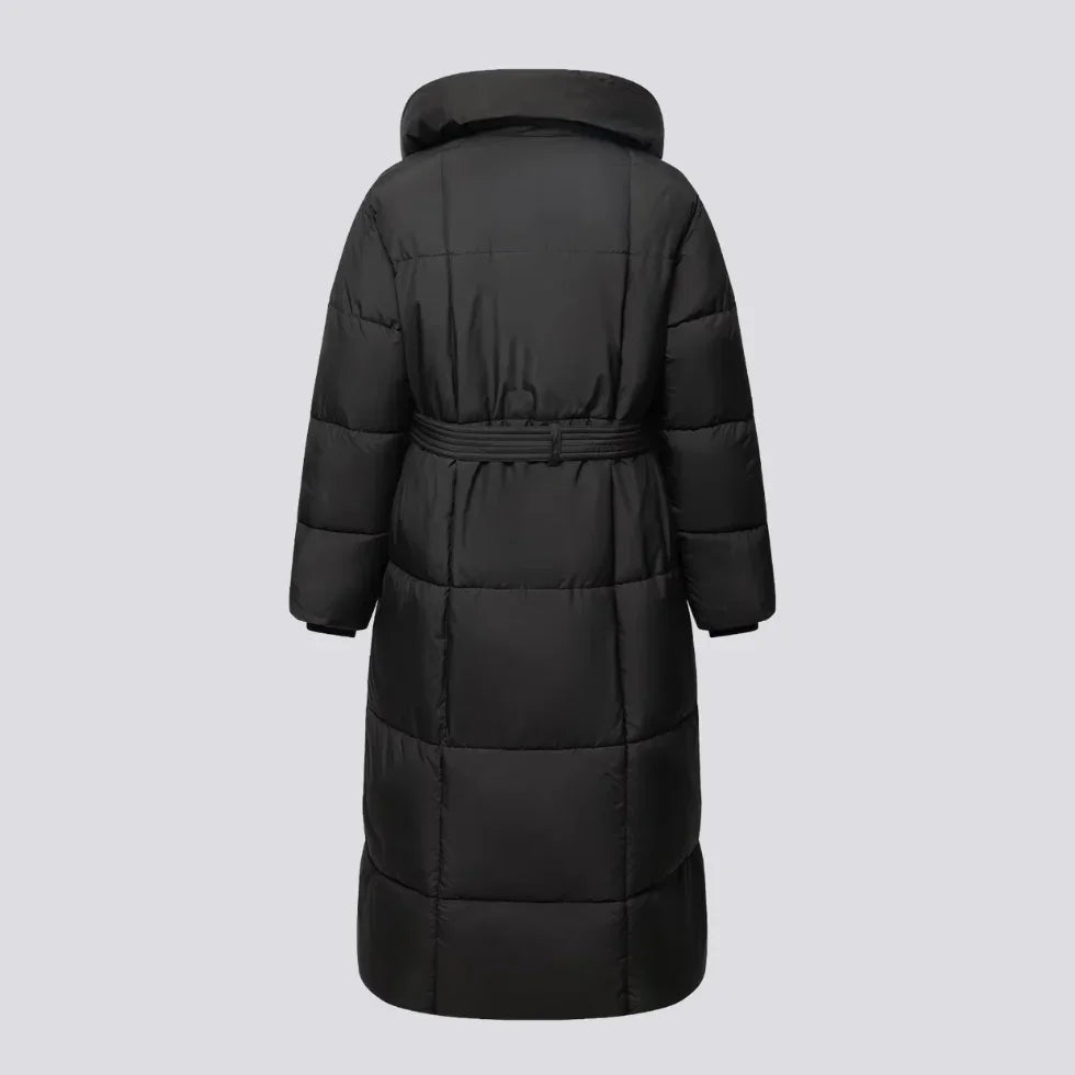 Veste Hiver Femme Longue Ceinturée Chic 3