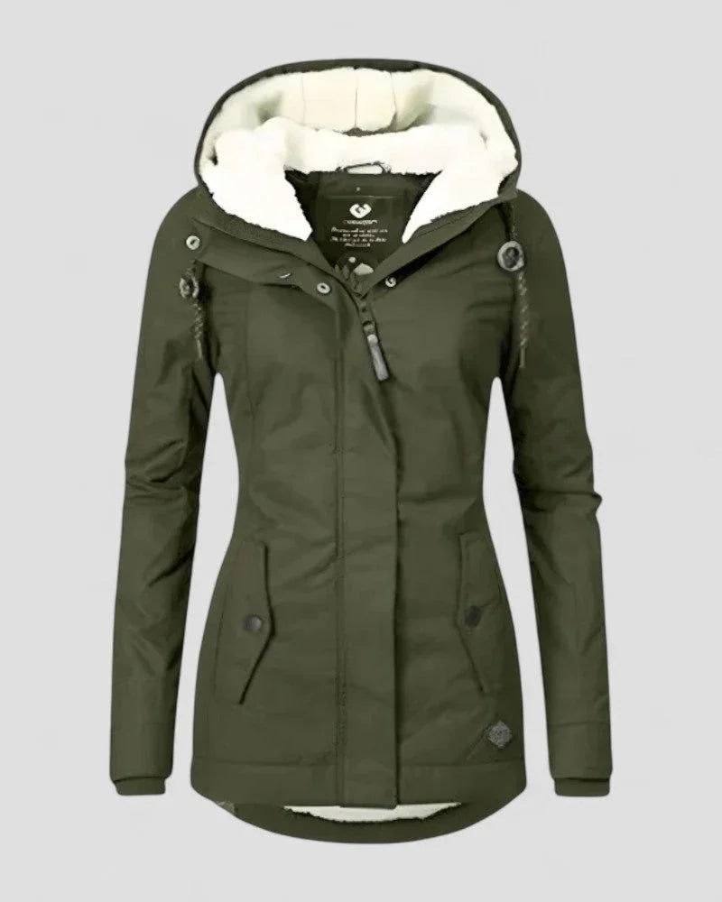 Veste Hiver Femme Mi-Longue Imperméable Moderne 4