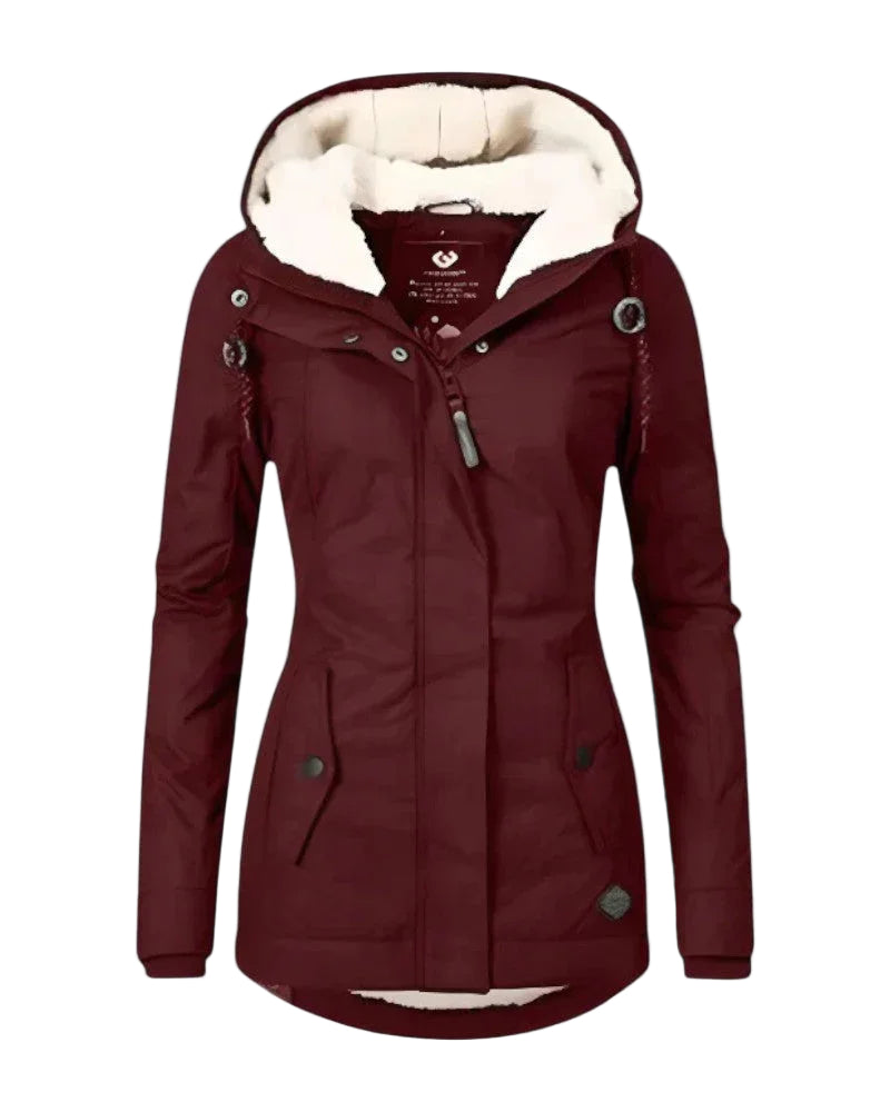 Veste Hiver Femme Mi-Longue Imperméable Moderne 5