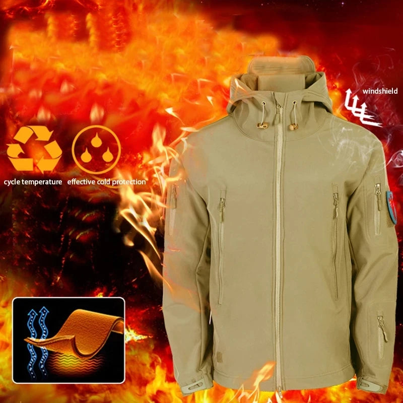 Veste Hiver Homme Imperméable Softshell Avec Doublure Polaire 2