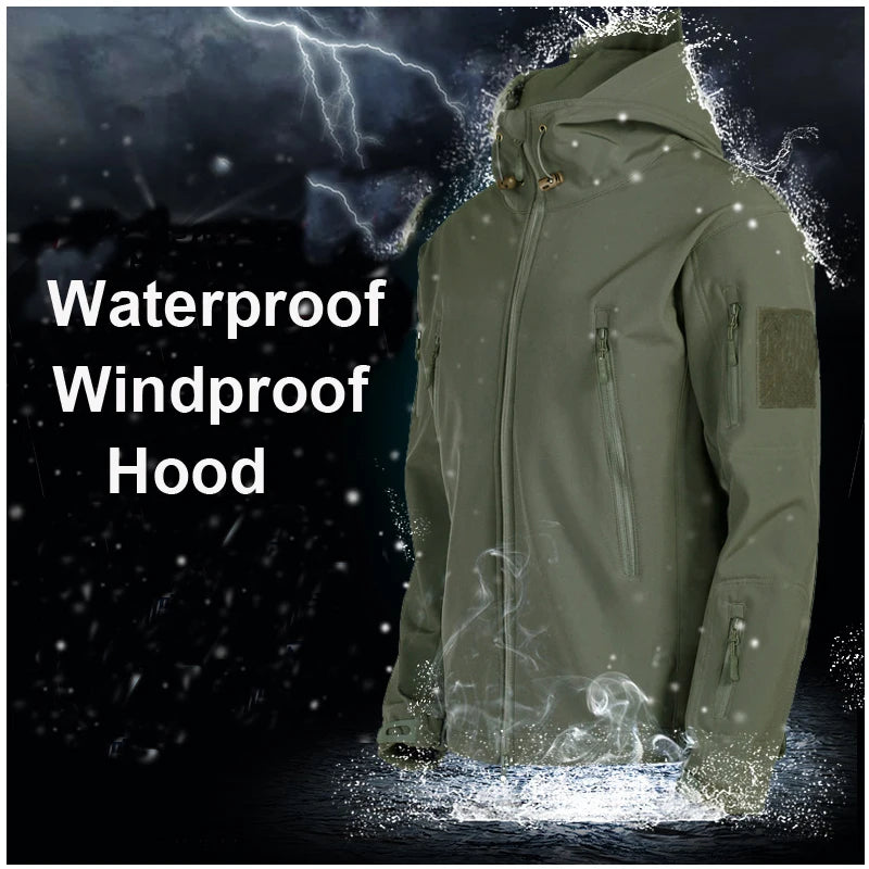 Veste Hiver Homme Imperméable Softshell Avec Doublure Polaire 4